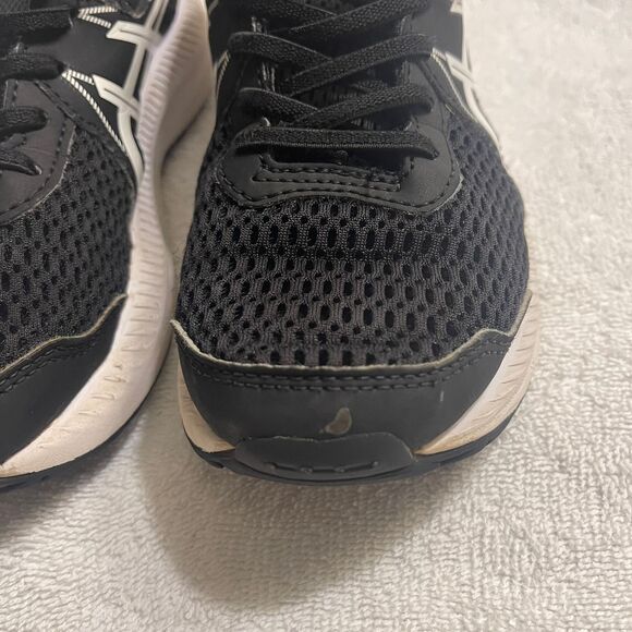 Asics Kids Boys Youth Contend 7 Black White Sneaker Running Shoes 1.5 - Picture 6 of 11